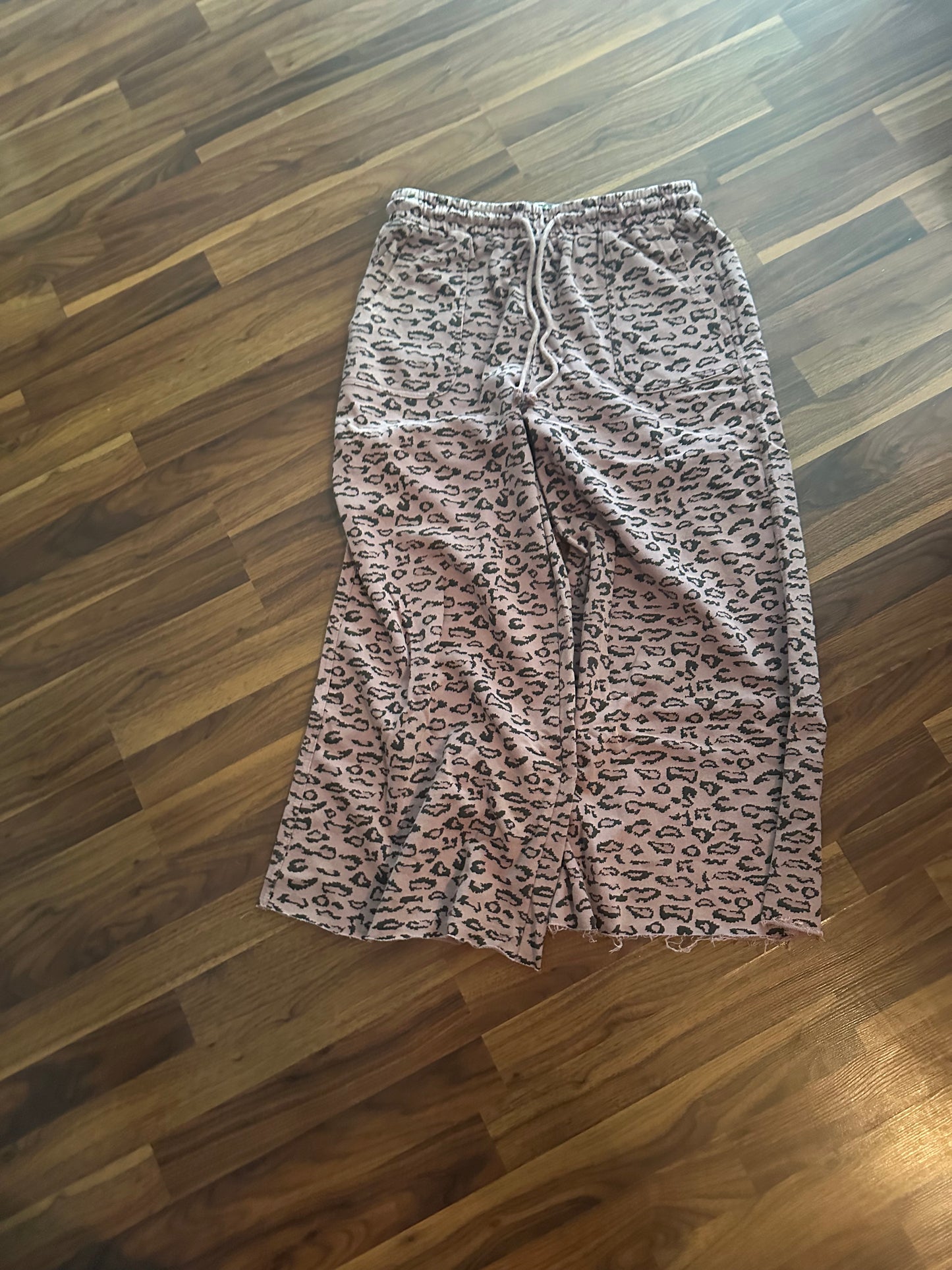 Easel Mocha Animal Print Pants