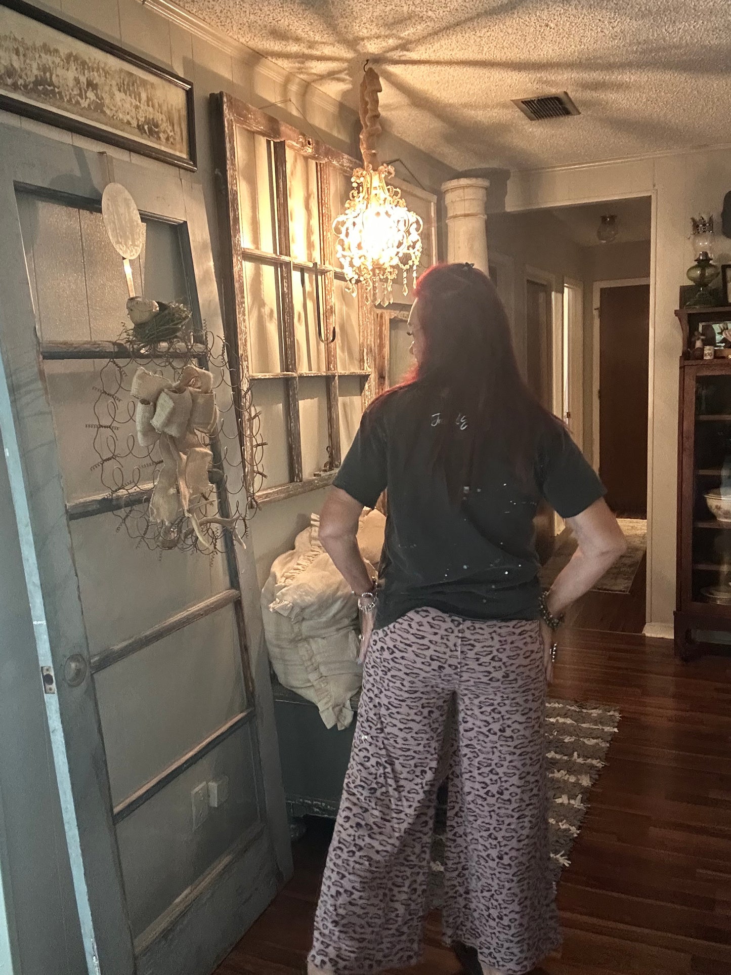 Easel Mocha Animal Print Pants