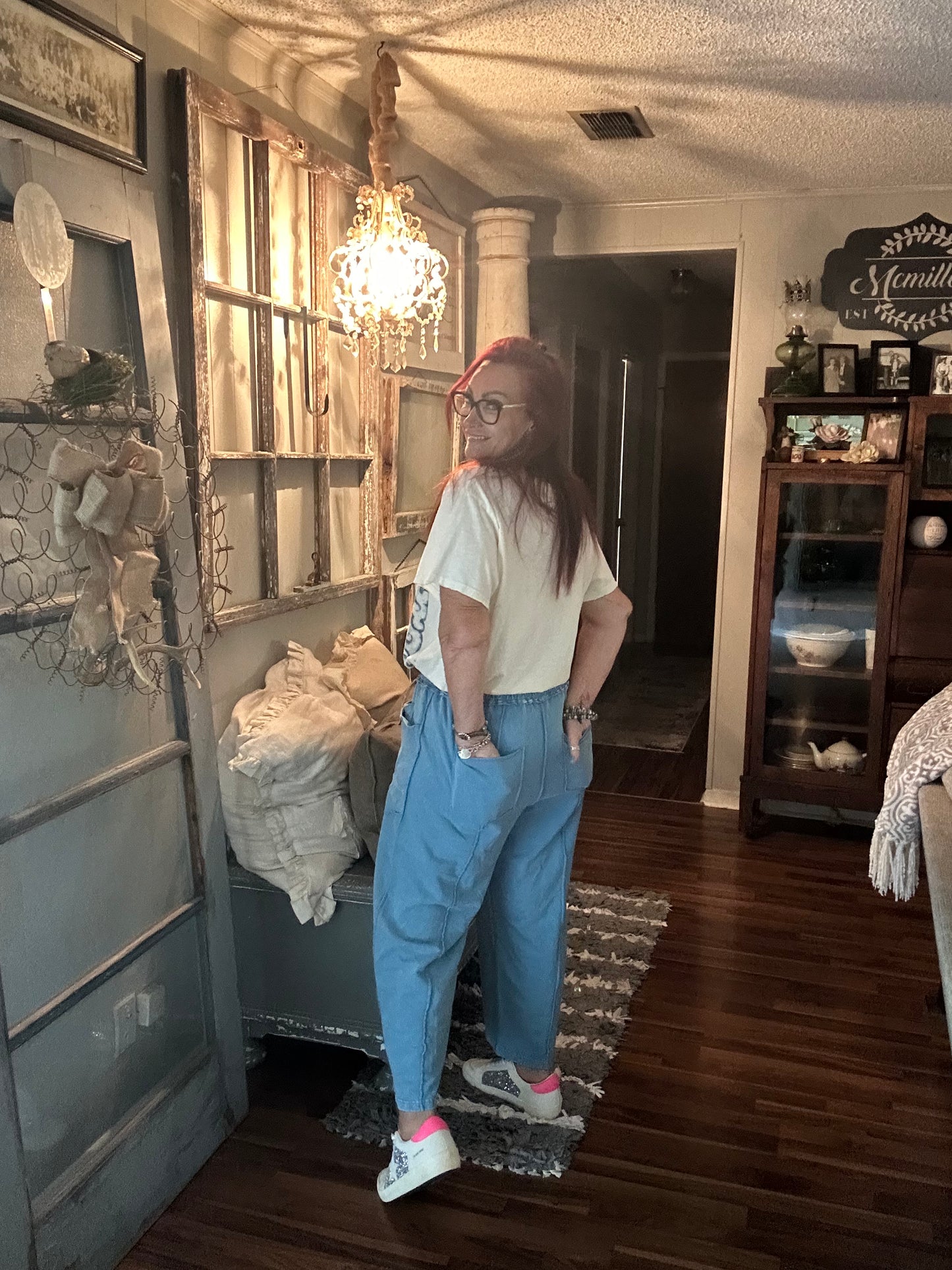 Easel terry cloth pants
