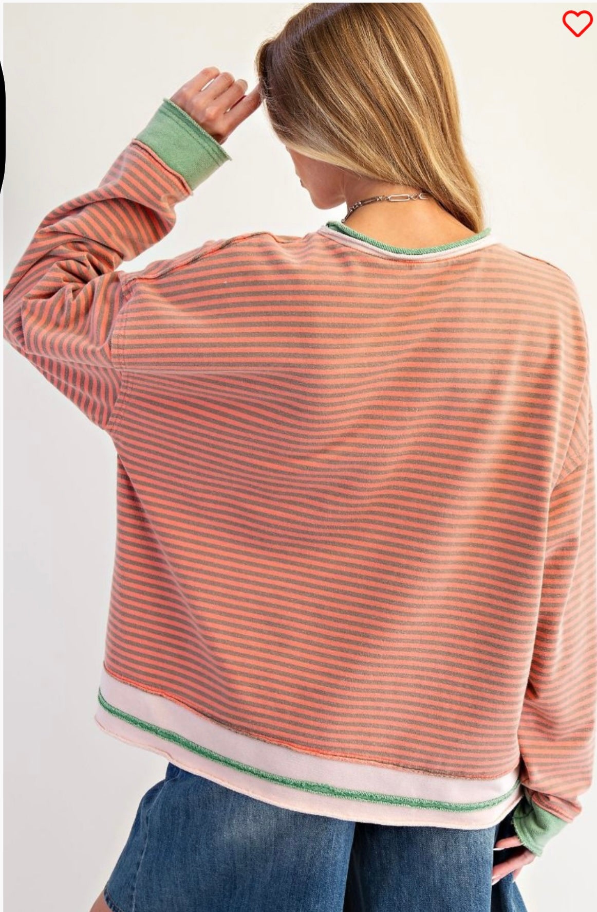 Easel stripped Terry Knit Top