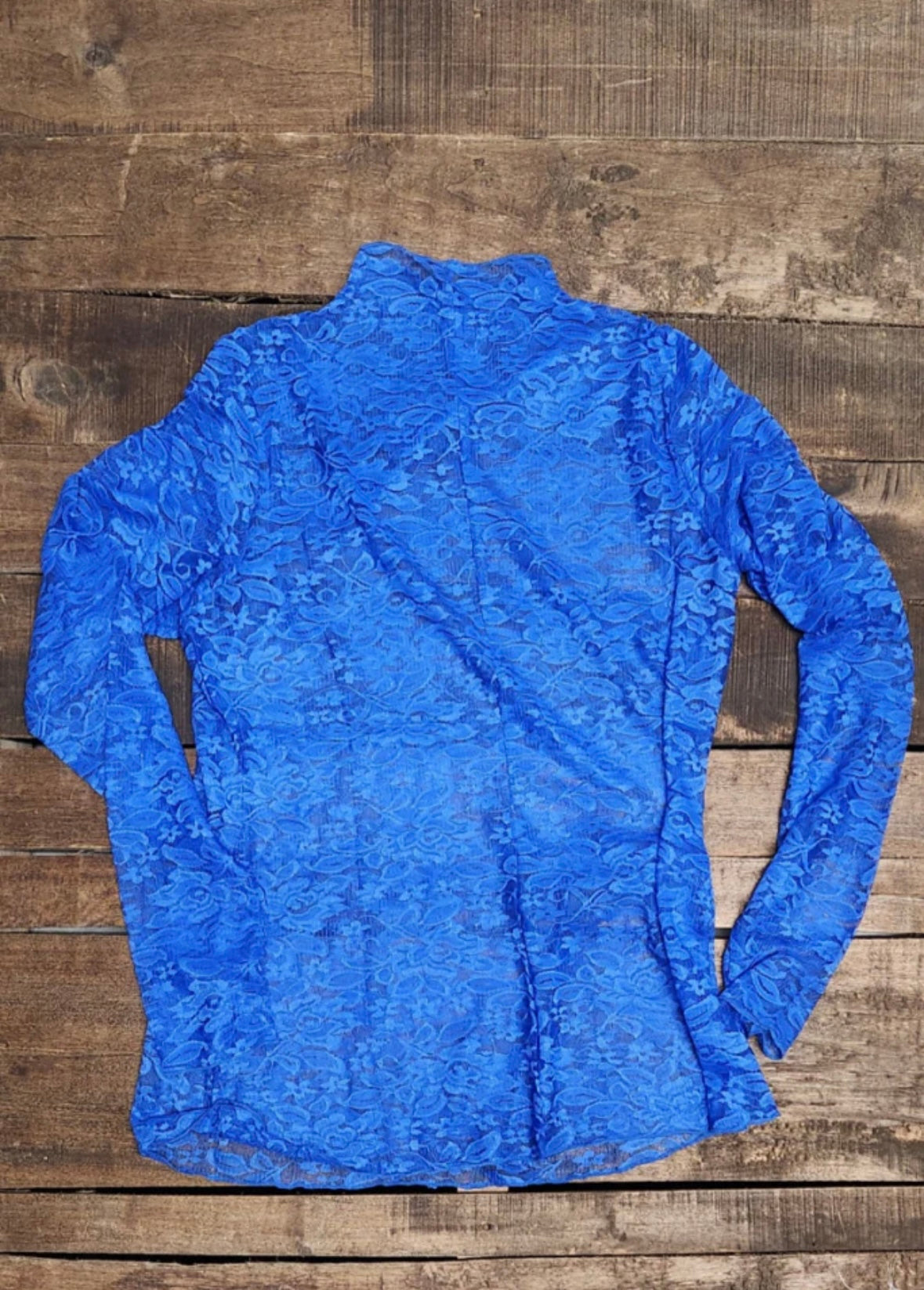 Trellis Vines Lace Top - Royal