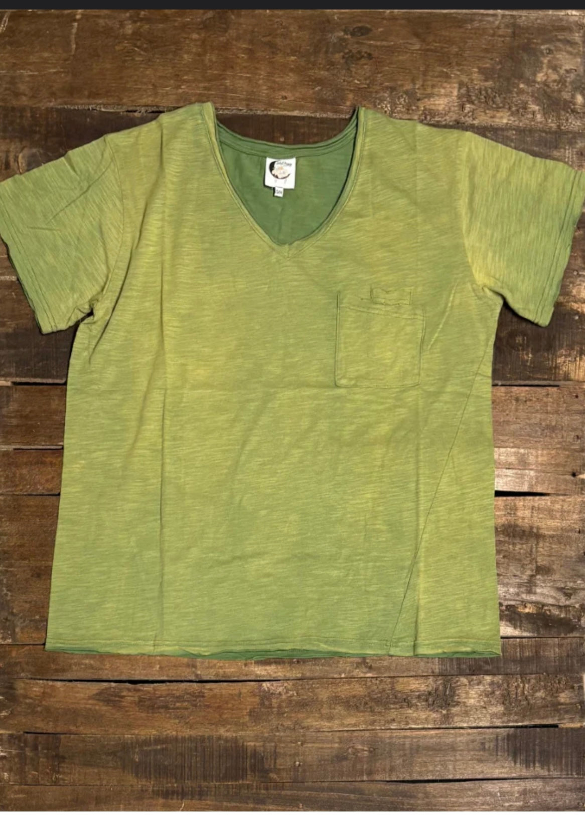 Moon Dance V-Neck Tee - Olive