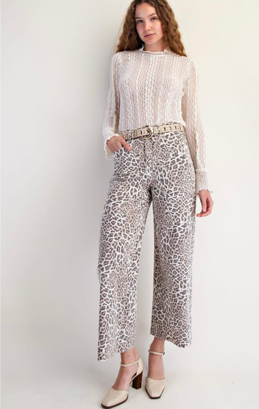 Animal Print Jeans