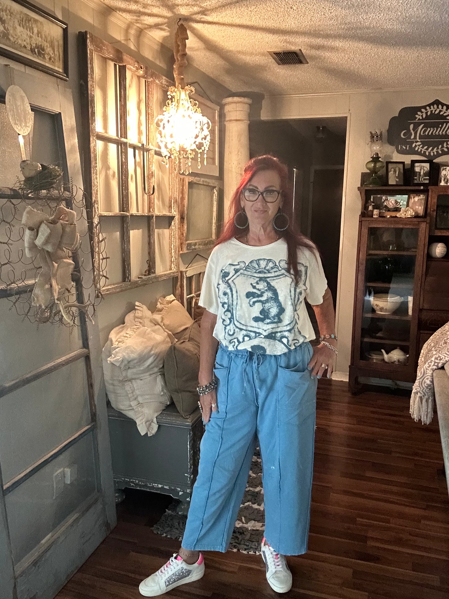 Jaded Gypsy Postage Stamp Moon and Dance Tee